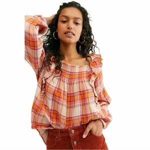 We The Free Sienna plaid pullover